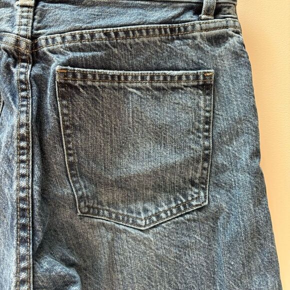 Uniqlo stonewash relaxed tapered mid rise distressed jeans woman’s size 24 - Picture 4 of 8